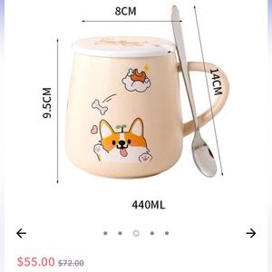 Corgi Mug w/ cute stirring spoon🐶